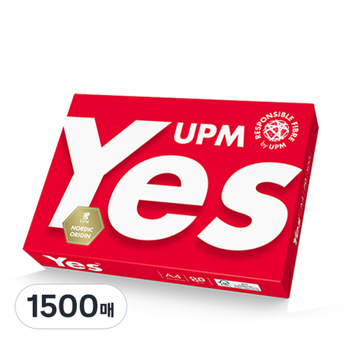 YES 복사용지 80g, A4, 1500매
