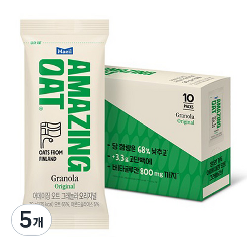 어메이징오트 그래놀라 오리지널 10p, 300g, 5개
