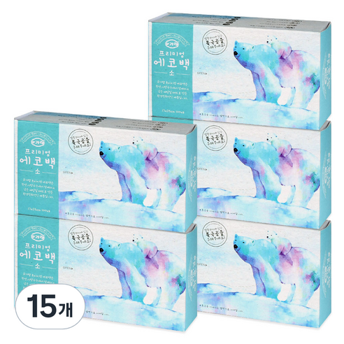 슈가랩 지구사랑 프리미엄 에코백 소 100매, 15개, 17 x 25cm