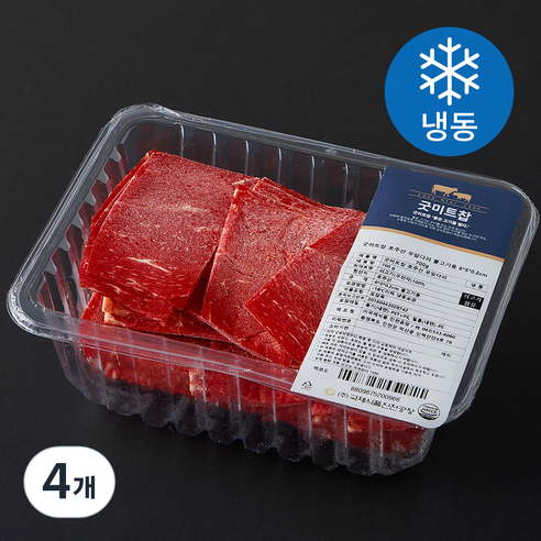 굿미트찹 호주산 우앞다리 불고기용 6 x 5 x 0.2 cm (냉동), 700g, 4개