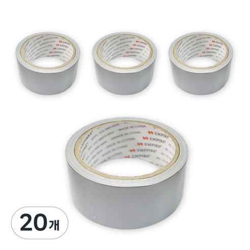 엠파이어 고급형 컬러 면테이프 48mm x 10m 회색, 20개