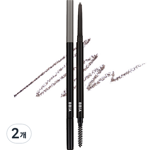 삐아 라스트 오토 아이브로우 펜슬 슬림 0.06g, S6 아콘 그레이 에스, 2개