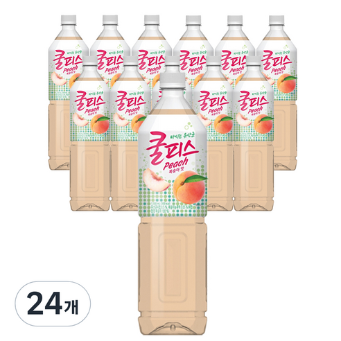 동원 쿨피스 복숭아, 1.5L, 24개