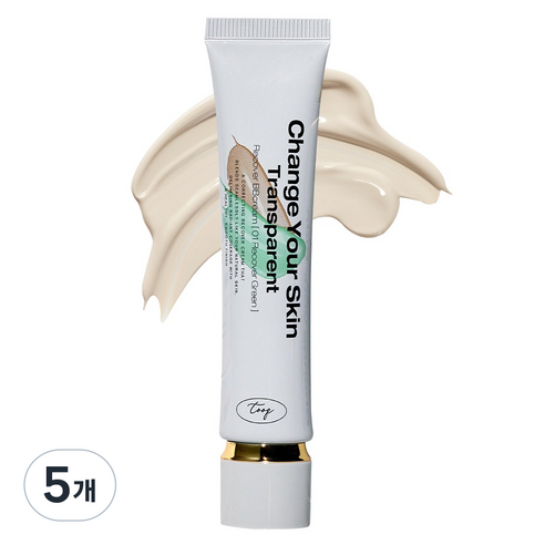 투크 트렌스페어런트 리커버 비비크림, 5개, 40ml, 01리커버그린