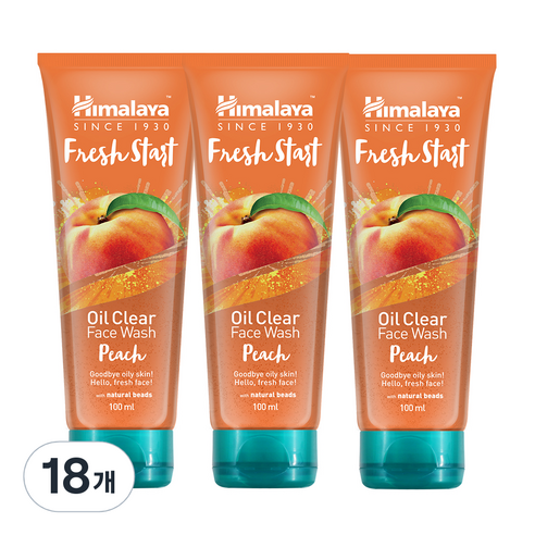 히말라야 프레쉬 스타트 페이스 워시 클렌징 젤 피치, 100ml, 18개