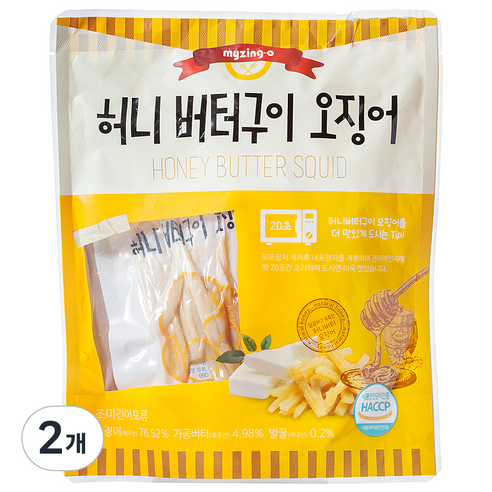 마이징오 허니 버터구이 오징어, 180g, 2개