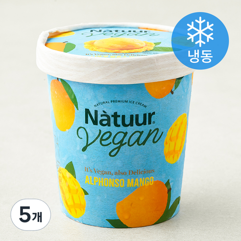 나뚜루 알폰소 망고 (냉동), 474ml, 5개