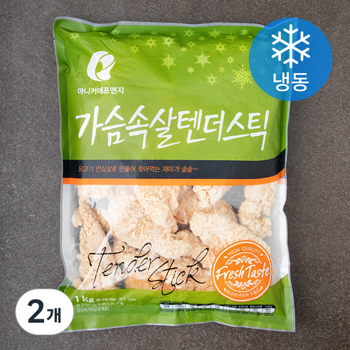 마니커에프앤지 가슴속살 텐더스틱 (냉동), 1kg, 3개