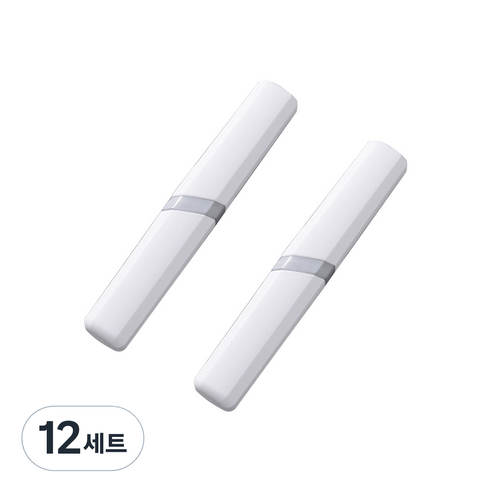 알럽홈 다이애거널 스타일 칫솔 케이스 세트 화이트, 12세트