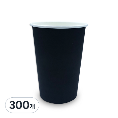 투고팩 디자인 종이컵 블랙 390ml(13온스), 300개