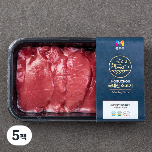 목우촌 국내산 소고기 육전용 (냉장), 300g, 5팩