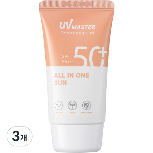 토니모리 유브이 마스터 올인원 선크림 SPF50+ PA+++, 3개, 50ml