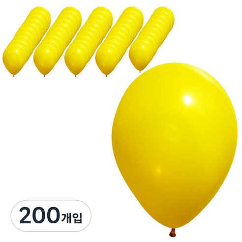 파티팡 라운드 풍선 30cm, 옐로우, 200개입