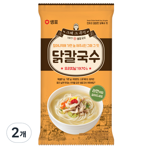 샘표 닭칼국수, 101g, 2개