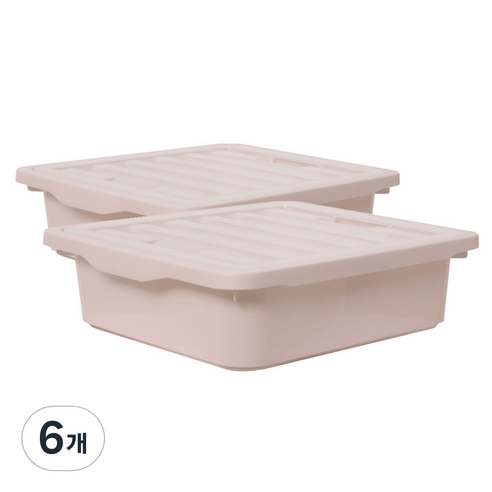 보노하우스 레브스토리지 수납박스 M, 아이보리, 6개