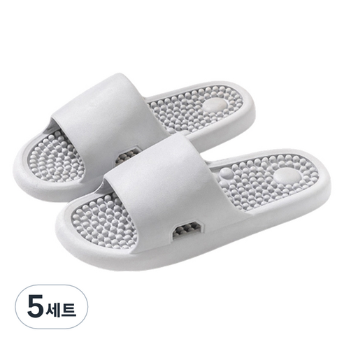 언헤브 뉴 컬러 지압 슬리퍼 250, 05 그레이, 5세트