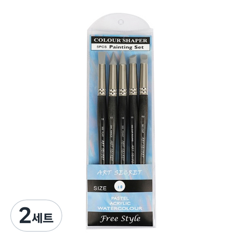 아트시크릿 300 S 실리콘 고무 브러쉬 5종 세트, 10호, 2세트