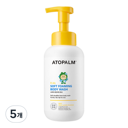 아토팜 아동용 소프트 포밍 바디워시, 5개, 460ml
