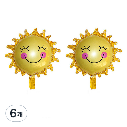 니나마켓 귀여운 파티 풍선, 해바라기, 6개