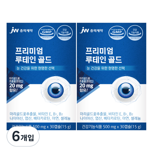 중외제약 프리미엄 루테인 골드, 30정, 6개입