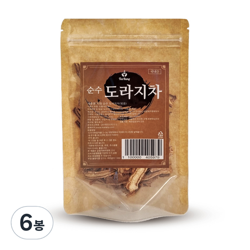국내산 순수 도라지차(볶음), 50g, 6개