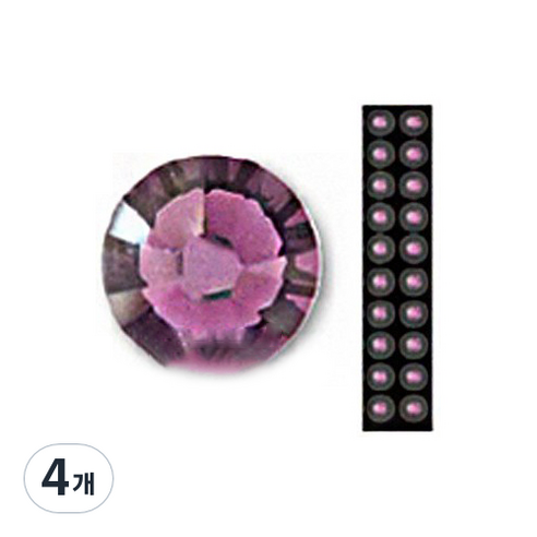 와사비네코 미미츠보 쥬얼리 귀지압패치 M 3.0mm 20p, 아메시스트, 4개