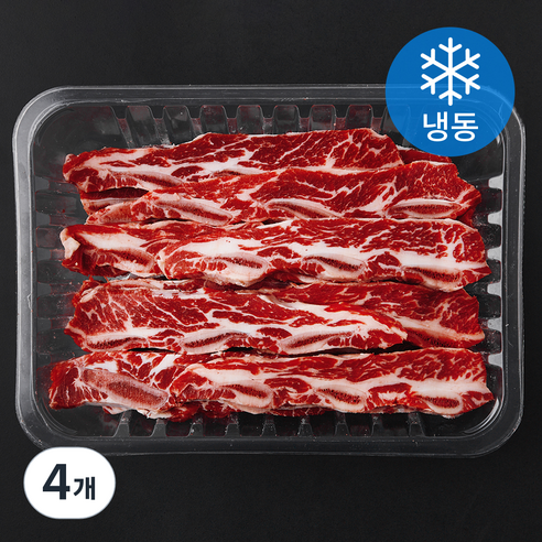 고기설계소 미국산 LA식 갈비 (냉동), 1kg, 4개