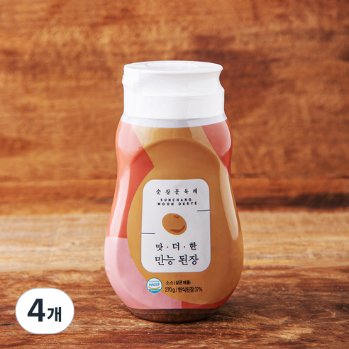 순창문옥례식품 맛더한 만능 된장, 270g, 4개