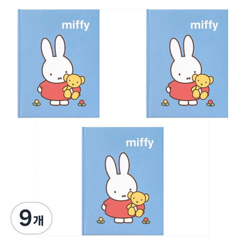 iiGEN 미피 미니 양장 노트 80매, 블루, 9개