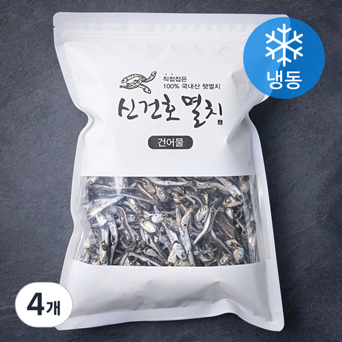 신건호멸치 국내산 통영 상품 다시멸치 국물 육수용 (냉동), 500g, 4개