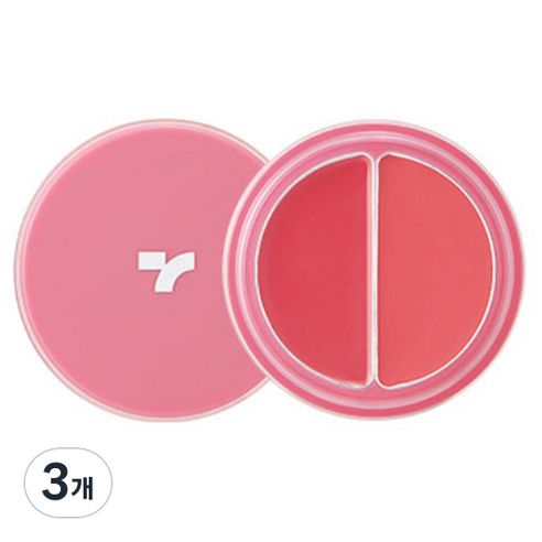 토니모리 치크톤 립 앤 치크 듀오밤 4.8g, 02 핑크코어, 3개
