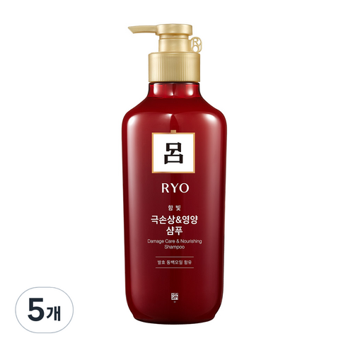 려 함빛 극손상 영양케어 샴푸, 550ml, 5개
