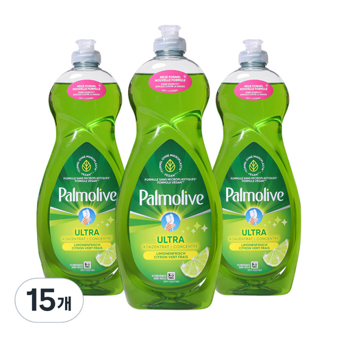 콜게이트 팜올리브 울트라 주방세제 라임프레쉬, 750ml, 15개