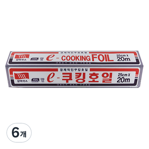 삼아삭스호일 e 쿠킹호일 25cm x 20m, 6개