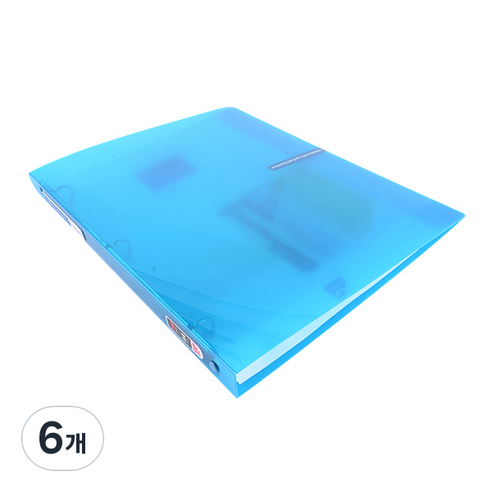 알파 비비드 컬러칩 O링바인더 A4 3공 2cm, 파랑, 6개