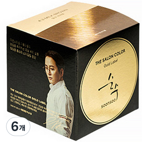 soonsoo 더 살롱 컬러 골드라벨 염모제, 밀크브라운, 6개