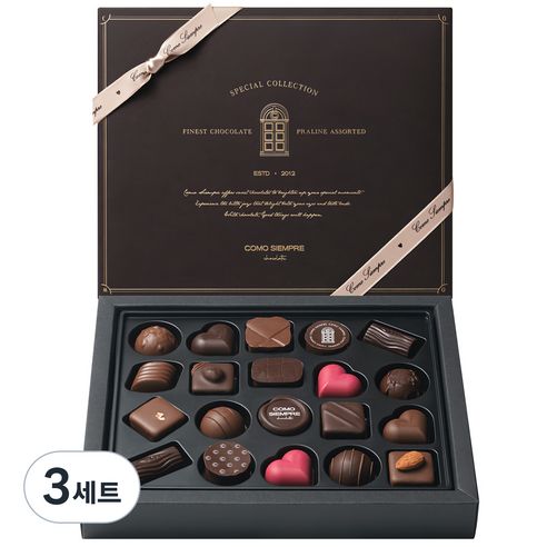 꼬모쎔쁘레 시그니쳐 초콜릿 세트, 180g, 3세트