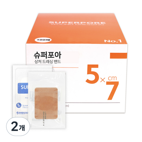 밴드골드 슈퍼포아 브라운 100매입, 100개입, 2개