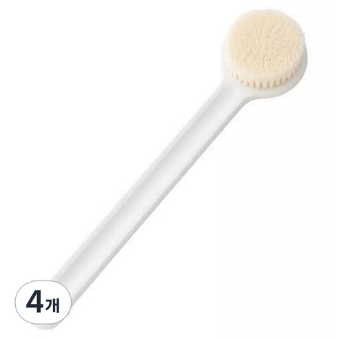 누비엘라 등드름 바디 브러쉬 35cm, 화이트, 4개, 1개입
