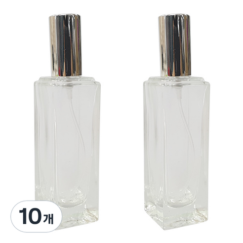 ABM 유리 향수공병 30ml, 실버 + 투명, 10개