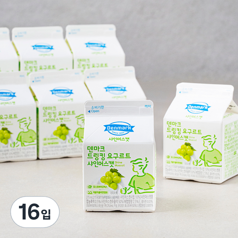 덴마크 드링킹 요구르트 샤인머스캣, 16입, 275ml