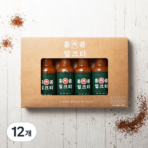 틸리셔스 홍콩 밀크티 티베이스, 100ml, 12개