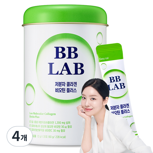 비비랩 저분자 콜라겐 비오틴 플러스, 30회분, 4개