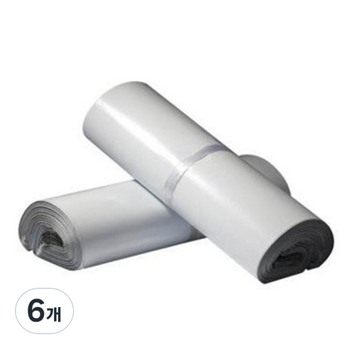 가팡 택배 비닐봉투 폴리백 화이트 A LDPE 0.08 100p, 6개