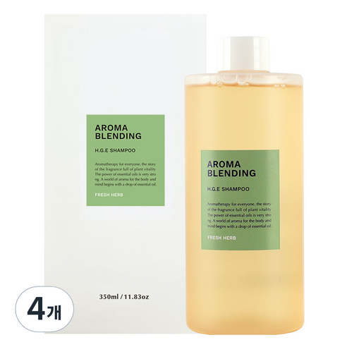소소코 아로마 HGE 샴푸 프레쉬허브, 4개, 350ml