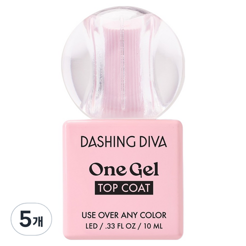 데싱디바 원젤 탑코트, 투명, 5개, 10ml
