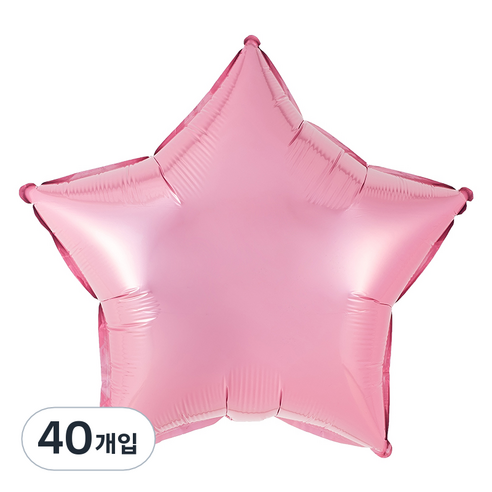 파티팡 별은박 풍선 40cm, 파스텔핑크, 40개입