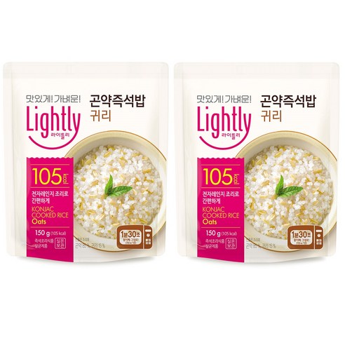 라이틀리 곤약즉석밥 귀리, 150g, 2개