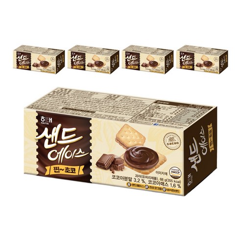 샌드에이스 찐 초코, 68g, 5개