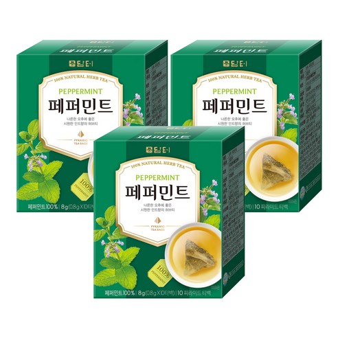 담터 페퍼민트 티백, 0.8g, 10개입, 3개